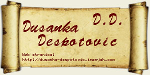 Dušanka Despotović vizit kartica